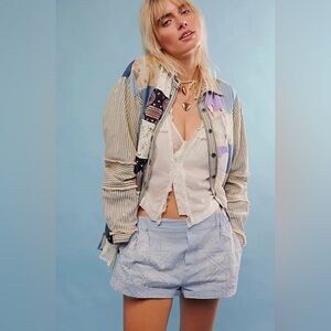 NWOT Free People Westover Embroidered Shorts